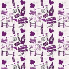 Papel De Parede Desenhos Roxo Ônibus Londres Ponte London