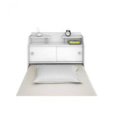 Cabeceira Box Solteiro Elisa Branco Ou Branco-preto