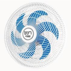Ventilador Parede Lorena Branco Oscilante 127V Pás Azul - Casa H, 110V