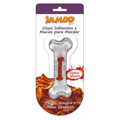 Osso Silicone Boninho Grande Bacon Jambo para Cães