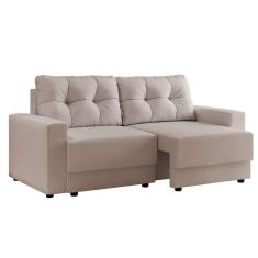 Sofá 2 Lugares Retrátil Lubeck Linho Cru