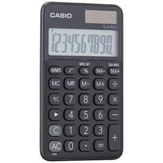 Calculadora Portátil Casio c/ visor amplo 10 dígitos e alimentação Dupla Casio, Preta