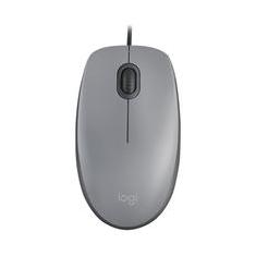Mouse com fio USB Logitech M110 com Clique Silencioso, Design Ambidestro e Facilidade Plug and Play, Cinza - 910-006757