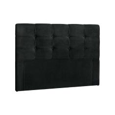Cabeceira Cama Box Estofada Casal Casal Clean Plus Casal - Suede Negro - Simbal