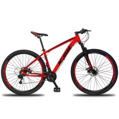 Bicicleta Aro 29 Ksw Xlt 24v Shimano Tx800 E Freios A Disco - Vermelho-preto - 15" Vermelho-preto
