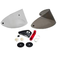 Par Viseira Cristal Fumê Antirrisco San Marino Fw3 + Fixação - POLIVIS