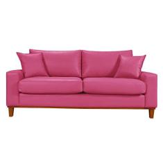 Sofá Living Istambul Em Material Sintético Essencial Estofados - Essen