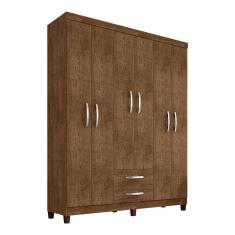 Guarda Roupa Casal 6 Portas E 2 Gavetas Monique Malbec - Pallazio