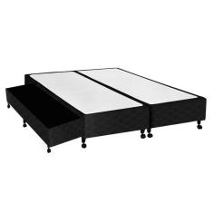 Cama Box Base C-auxiliar Universal Queen Poli Tecido Black (158x198x27) - Castor