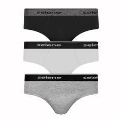 Kit 3 Cuecas Masculina Algodão Cós Aparente - CORTTEX, Branco, EG