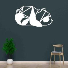 Quadro Decorativo Adorno Panda 3mm Vazado - Mdf - Decoarts, Branco