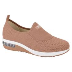 Tênis Modare Anabela Slip On Ultra Conforto Com Amortecedor, Nude, 35