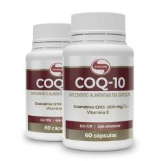 Kit 2 Coenzima Q10 200Mg Vitafor 60 Cápsulas