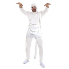 Fantasia Halloween Múmia Masculino Adulto Homem Zumbi