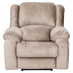 Poltrona do Papai Reclinável Elétrica com Entrada USB Magnum Veludo Creme - Gran Belo