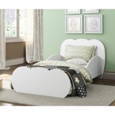 Mini Cama Algodão Doce com colchão 150cmx70cm 100% MDF Multimóveis Branca