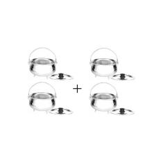 Jogo 04 Panelas Tripé Alumínio Fundido Polida Alça Vergalhão