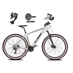   Bicicleta Aro 29 Ksw Xlt 27v Câmbios Shimano Altus Freios Hidráulicos Garfo Com Trava Pneu Bege - Branco