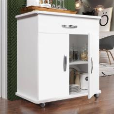 Balcão Multiuso/ Buffet 2 Portas 1 Gaveta com Rodízio - Bella Vercelli 220