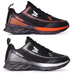 Oldsen kit 2 tenis masculino feminino infantil leve corrida conforto 34-43