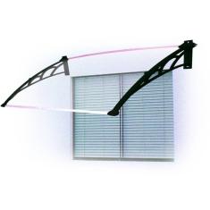 Toldo Versátil 80x60cm Braço Preto com Chapa Cristal Branca