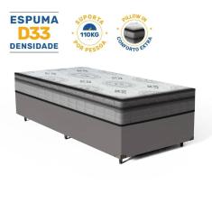 Cama Box com Colchão Espuma D33 Pillow In Anjos Ortosleep Solteiro 88x188x57cm