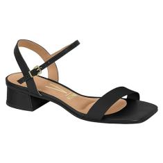 Sandália Casual, Vizzano, Feminino, Preto, 39