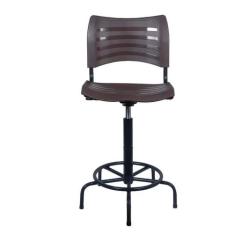 Cadeira Iso Caixas Alta Base Ferro Fixa Balcao Recepçao - Sintonia Fle