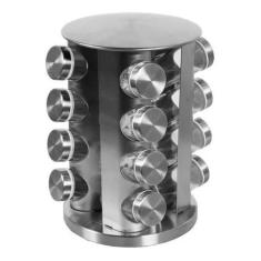 Porta Tempero Condimento Giratório 16 Peças Inox - Futuro Casa