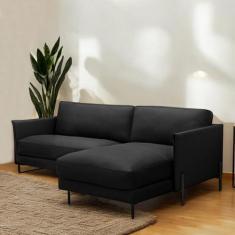 Sofá Decorativo Karine 3 Lugares Sala de estar 230cm com Chaise Pés em