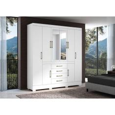 Guarda-Roupa Nápole 8 Portas 4 Gavetas Gavetas Branco - Aramóveis