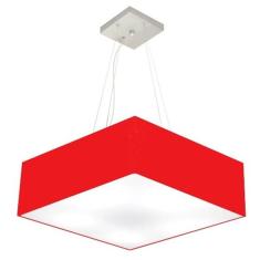 Lustre Pendente Quadrado Vivare Md-4032 C pula Em Tecido 15/5