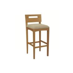 Banqueta de Cozinha Mia Madeira Maciça 1BMM007CA 1 Un Carvalho/Boucle 