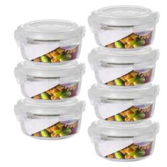 Conjunto 7 Potes 950Ml Vidro Hermético Mantimentos Marmita - Quality H