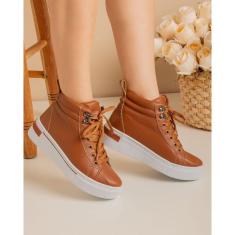 Tênis Botinha Casual Feminino Zíper