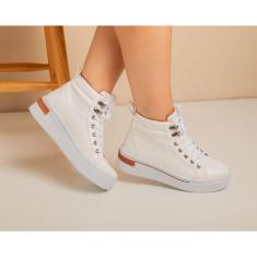 Tênis Botinha Casual Feminino Zíper