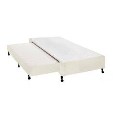 Cama Box Base C-auxiliar Universal Solteiro Poli Tecido Clean (88x188x27) - Castor