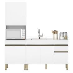 Paneleiro E Balcão Gabinete Com Pia 150cm Lina K02 Supremo - Mpozenato