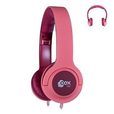 Headset Kids Oex Kids Hs317 Sugar Dobrável Rosa E Cereja