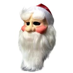 Mascara Papai Noel Natal Realista Com Barba Cabelo Gorro