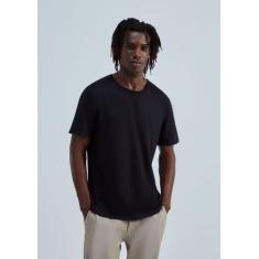 Camiseta Manga Curta Masculina H+, P, Preto