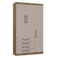 Módulo De Guarda Roupa Eucamoveis Paris 3 Portas 4 Gavetas