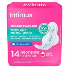 Absorvente Intimus Ultrafino Tecnologia Antibacteriana Com Abas com 14 unidades 14 Unidades