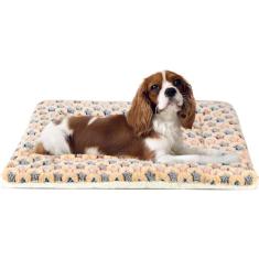 Mora Pets Almofada para caixa de cachorro – Cama ultra macia para animais de estimação com estampa de estrela fofa, tapete lavável para cães grandes, médios e pequenos, forro de canil de lã reversível