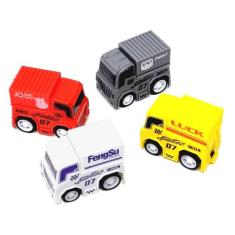 Kit 4 Carrinhos Caminhão Fricção Rodas De Borracha Brinquedo - MINI CA