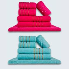 Jogo De Toalhas 12 P?s Cole??o Montreal 100% Algod?o Rs+vd