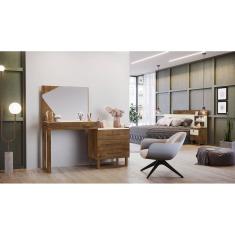 Penteadeira Camarim 2 Gavetas com Espelho Santorini