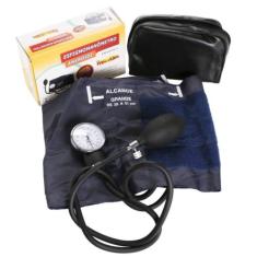 Aparelho de pressão obeso em azul com estetoscópio esfh202n - accumed 