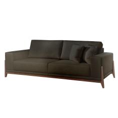 Sofá Fixo Magnus 4 Lugares Luxo 2,30m Castellar Móbile Veludo Chumbo