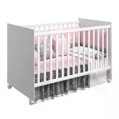 Berço Mel Branco Brilho - Reller Móveis, Branco Brilho